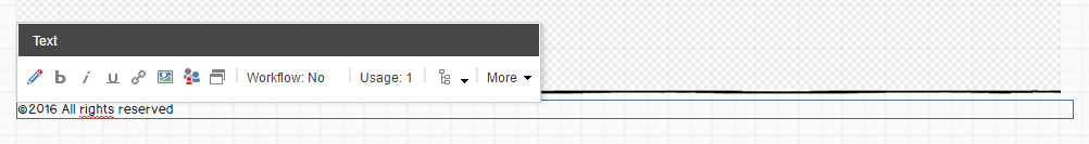 Sitecore SXA enter copyright message