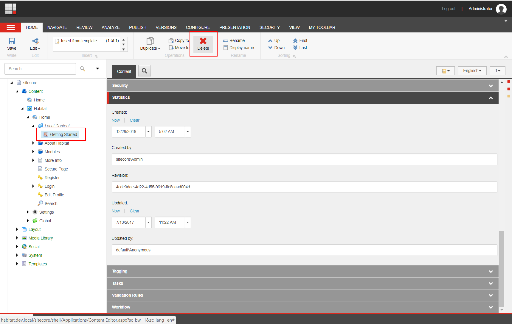 Delete Referenced Item
