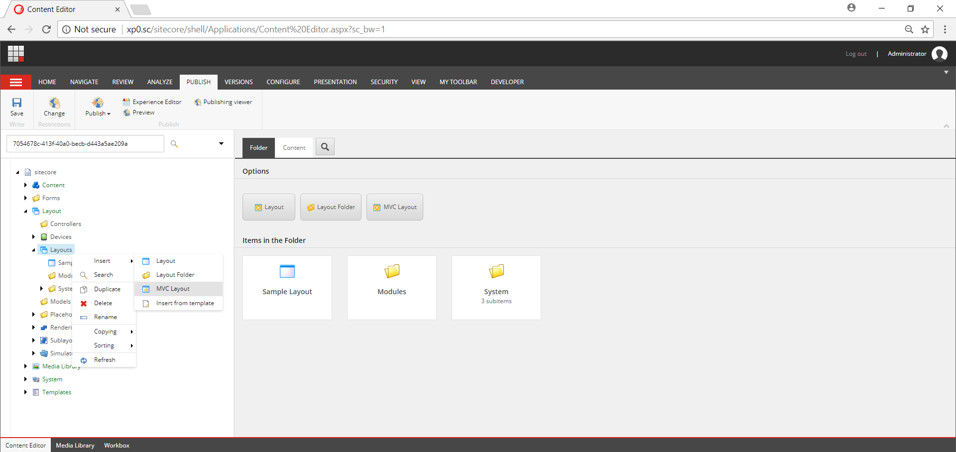 Create MVC Layout