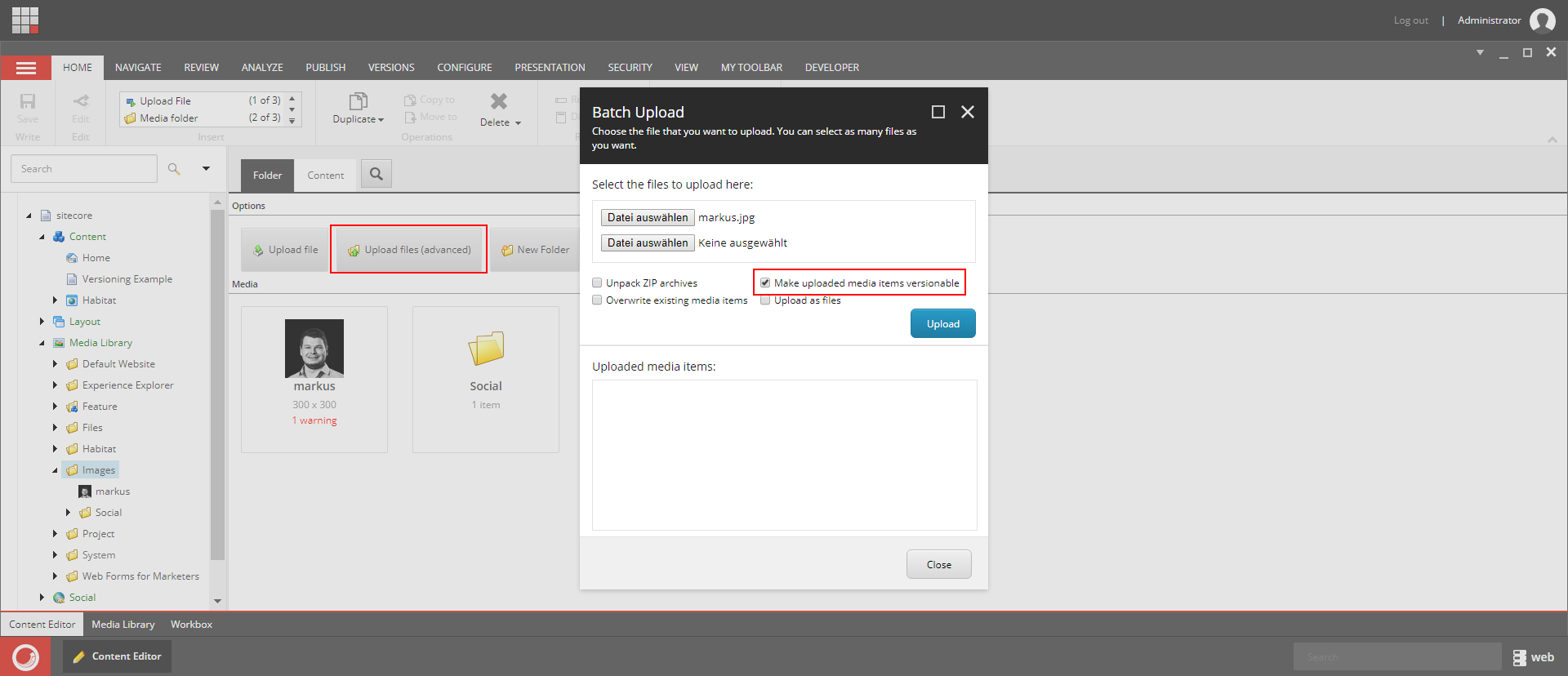 Upload File Advanced